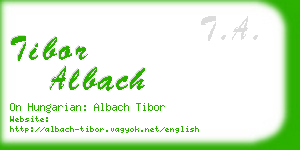 tibor albach business card